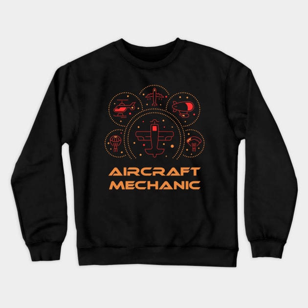 aircraft Crewneck Sweatshirt by Diegosevenstar